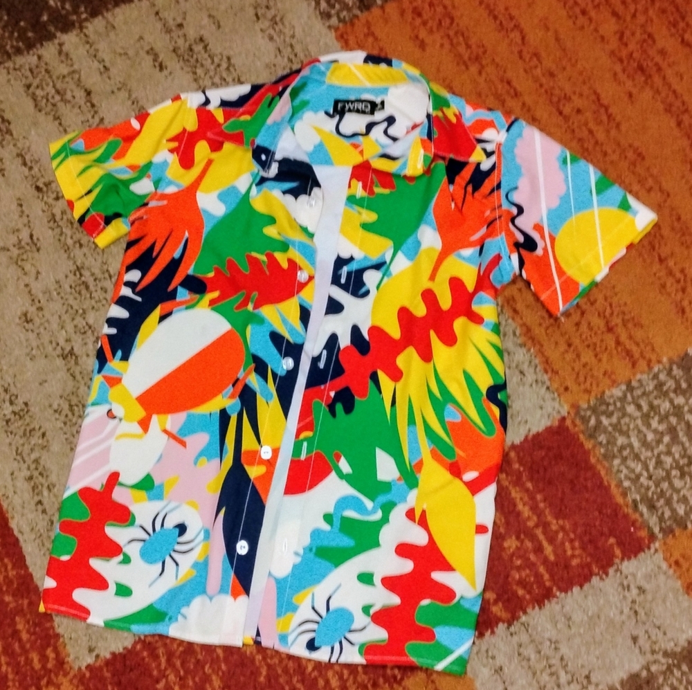 🌴 FWRD Denim Boys Button-Up Shirt - Medium (10/12)